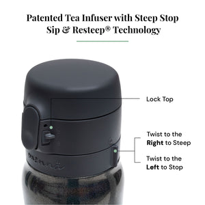 Mennä One, Start & Stop Steeping Infuser Lock Top Travel Mug, 12 oz – Menna  USA
